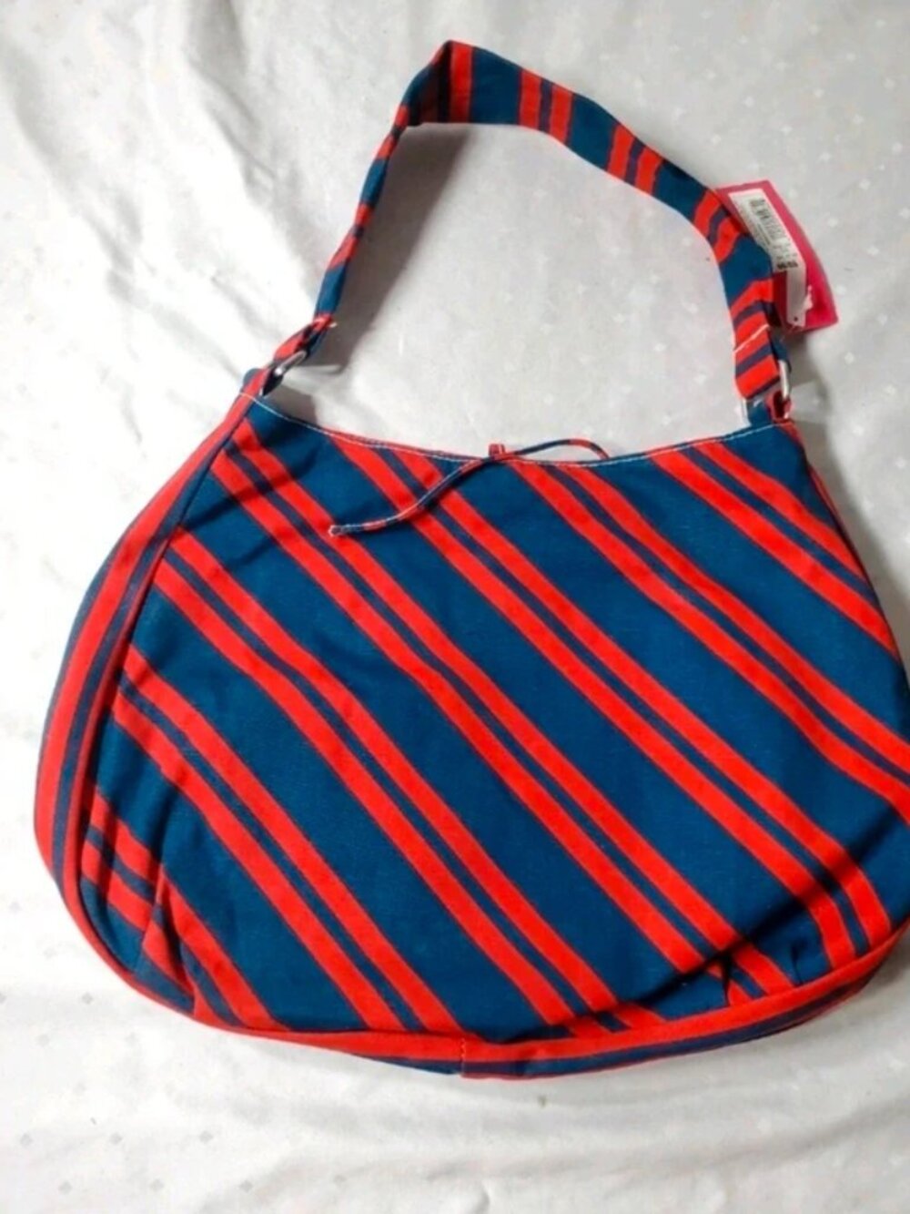 xhilaration red and blue stripes shoulder purse